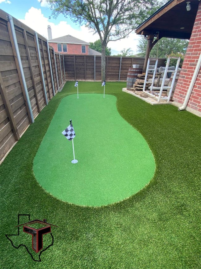 Brand new synthetic turf installed by Trutex